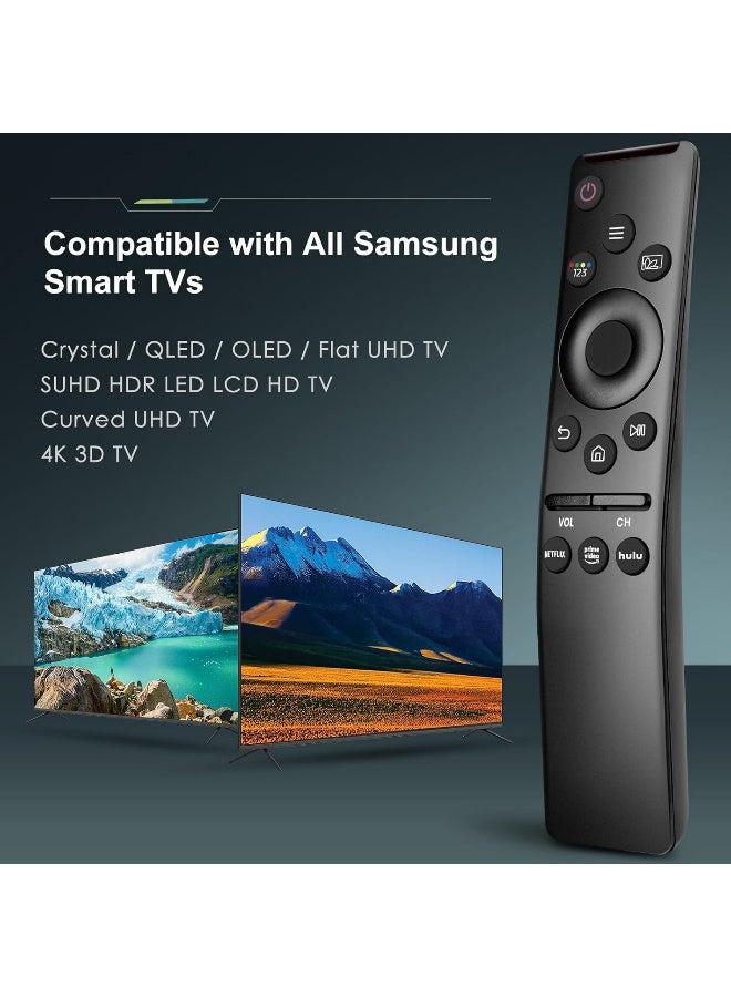 Replacement Remote Control Compatible with Samsung Smart TV, LED, UHD & 4K Models – Voice Control Supported – Slim Design – Black - Image 2